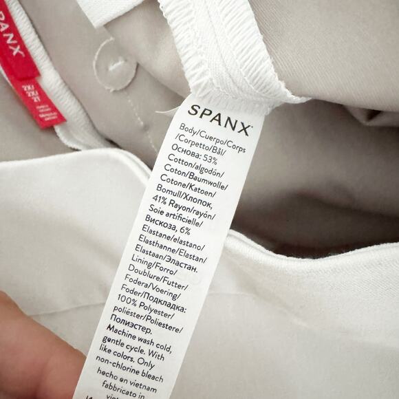 SPANX High Rise Slim Straight Pant White 2X - Picture 9 of 9
